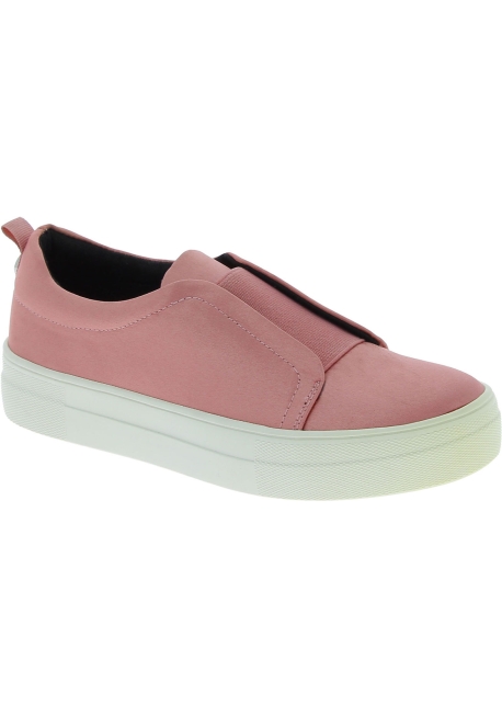 Steve Madden Chaussures slip-on platform sans lacets pour femme satin rose