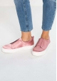 Steve Madden Chaussures slip-on platform sans lacets pour femme satin rose