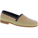 Dolce&Gabbana Mocassins mode pour homme en cuir crocodile beige et violet