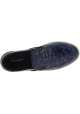 Dolce&Gabbana Baskets à enfiler homme cuir de caïman bleu imprimé crocodile