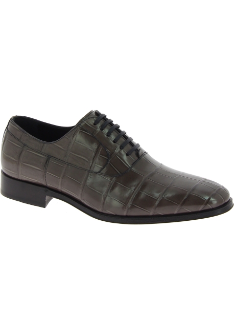 Chassures derbies Dolce&Gabbana en cuir de crocodile gris