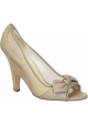 Talon à bout overt Stella McCartney en Simili cuir beige