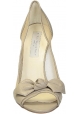 Talon à bout overt Stella McCartney en Simili cuir beige