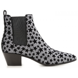 Saint Laurent bottines femme paillettes anthracite