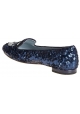 Chiara Ferragni ballerines en sequins bleus oeil argent