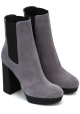 Bottines chelsea à talons hauts femme Hogan en daim gris