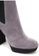 Bottines chelsea à talons hauts femme Hogan en daim gris