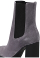 Bottines chelsea à talons hauts femme Hogan en daim gris