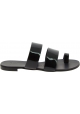 Sandales plates entredoigt Zanotti en cuir noir