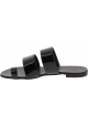 Sandales plates entredoigt Zanotti en cuir noir