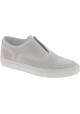 Baskets slip on femme Sartore en cuir blanc