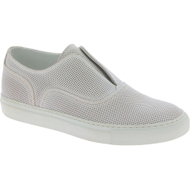 Baskets slip on femme Sartore en cuir blanc