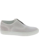 Baskets slip on femme Sartore en cuir blanc