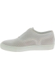 Baskets slip on femme Sartore en cuir blanc