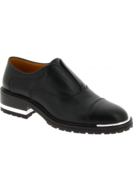 Barbara Bui Chaussures de mode sans lacets femmes talon confortable cuir noir