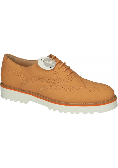 Richelieus Hogan pour femme en cuir Orange