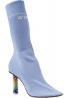 Vetements Bottes chaussettes pour femmes en coton bleu clair Ã  talon haut briquet