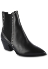 Barbara Bui Bottines pointues pour femmes Ã  talon moyen en cuir noir avec clous argentÃ©s