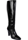 Saint Laurent Bottes à talons hauts pour femmes en cuir noir avec fermeture à glissière latérale