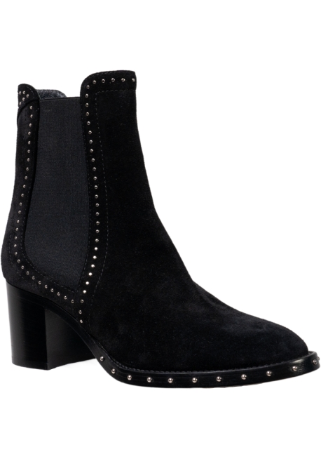 Jimmy Choo Bottines pour femmes en cuir suédé noir avec clous