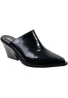 Barbara Bui Mules pointues à talon pour femmes en cuir brossé noir