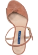 Stuart Weitzman Sandales compensées pour femmes en daim rose poudré avec bride à la cheville