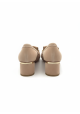 Tod's Escarpin pour femmes à petits talons en daim beige avec mors et frange