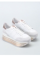 Sneakers compensée Hogan en cuir veritable blanc
