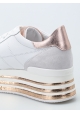 Sneakers compensée Hogan en cuir veritable blanc