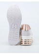 Sneakers compensée Hogan en cuir veritable blanc