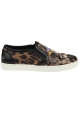 Basket slips-on Dolce&Gabbana femme en cuir emprimé leopard