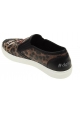 Basket slips-on Dolce&Gabbana femme en cuir emprimé leopard