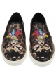 Basket slips-on Dolce&Gabbana femme en cuir emprimé leopard