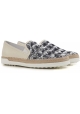 Slips-on Tod's femme en paiette bleu et cuir beige