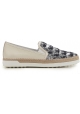 Slips-on Tod's femme en paiette bleu et cuir beige