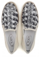 Slips-on Tod's femme en paiette bleu et cuir beige