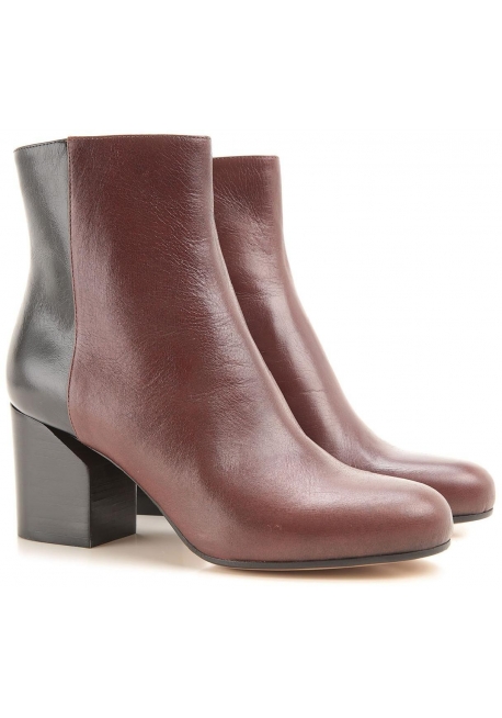 Booties Maison Martin Margiela en cuir bicolore