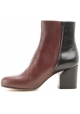 Booties Maison Martin Margiela en cuir bicolore