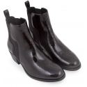 Bottines à talon bas Pierre Hardy en cuir verni noir