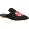 Nu-pieds plates Gia Couture pour femme en tissu noir