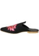 Nu-pieds plates Gia Couture pour femme en tissu noir