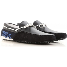 Mocassins Tod's gommino homme en cuir retournée noir