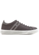 Sneakers Hogan pour homme en cuir retournée gris