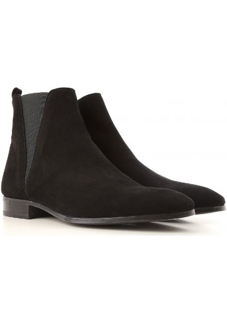 Dolce&Gabbana Boots Homme en peau Retournée noir avec zip