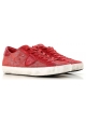 Philippe Model Baskets femme en daim rouge avec semelle blanche