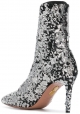 Aquazzura Bottes de cheville élastiques pour femme en Paillettes d'argent