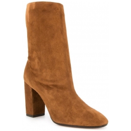 Aquazzura Bottines mi-mollet à talon carré pour femme en daim Marron clair