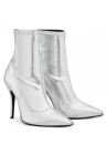 Giuseppe Zanotti Stiletto Bottines mi-mollet pour femme en cuir nappa argent