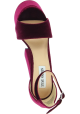 Steve Madden Sandales à talon haut plateforme pour femme en velour bordeaux